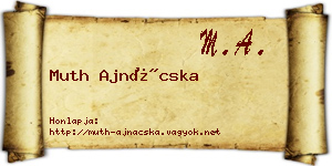 Muth Ajnácska névjegykártya